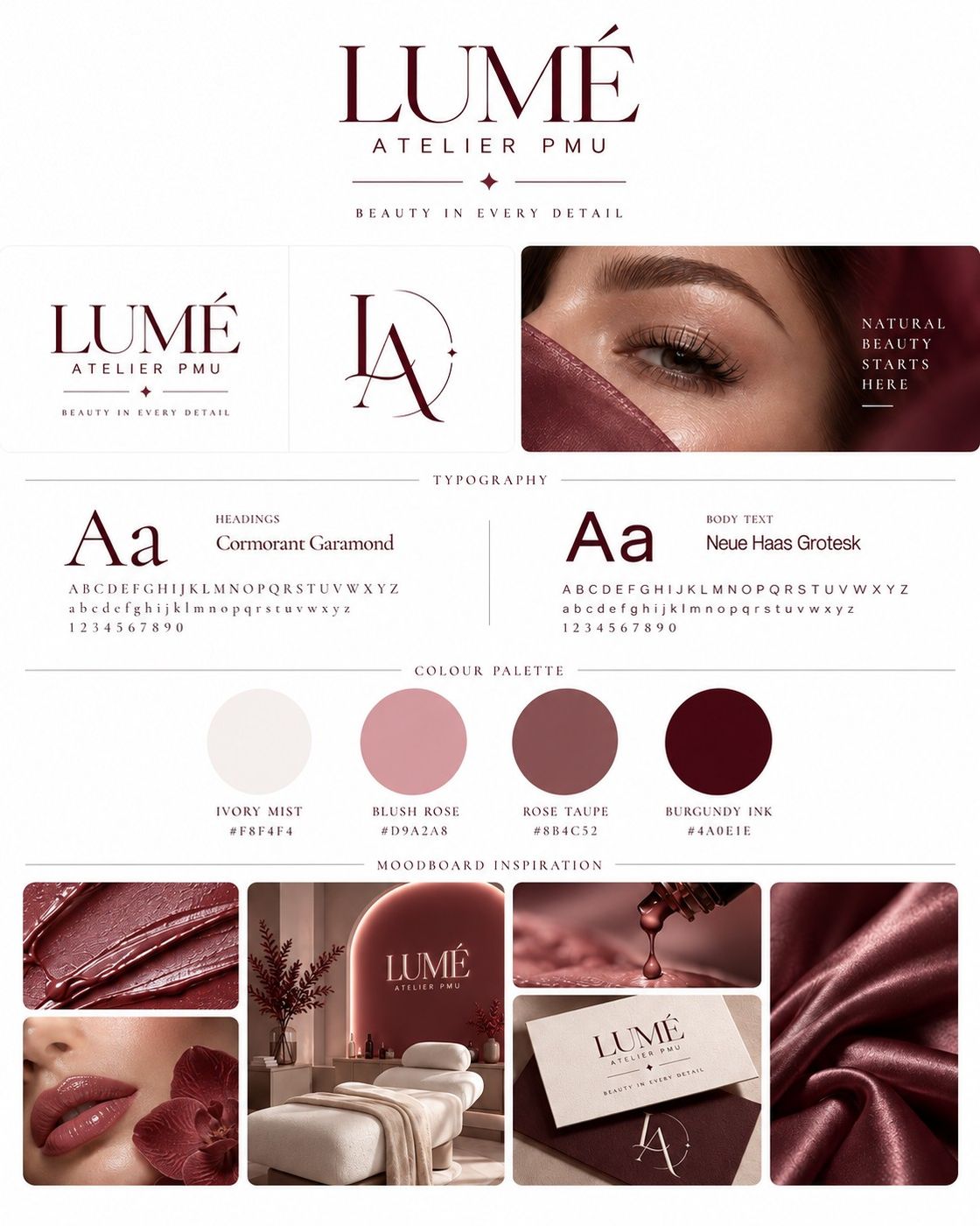 AI-generated brand board example